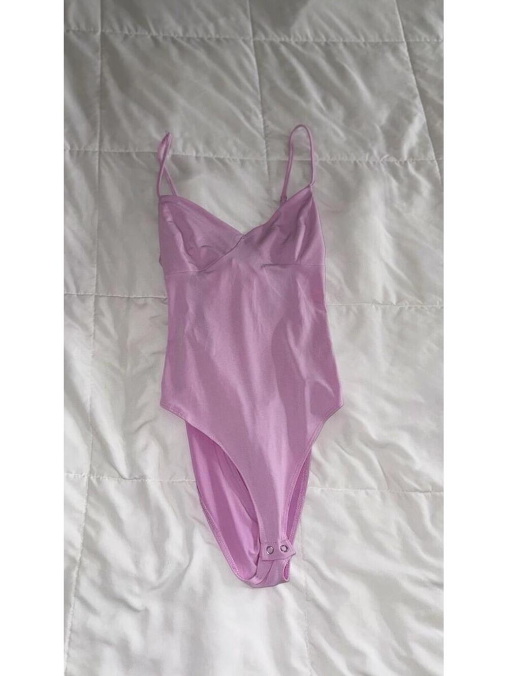 Forever 21 Pink Back Tie Bodysuit
